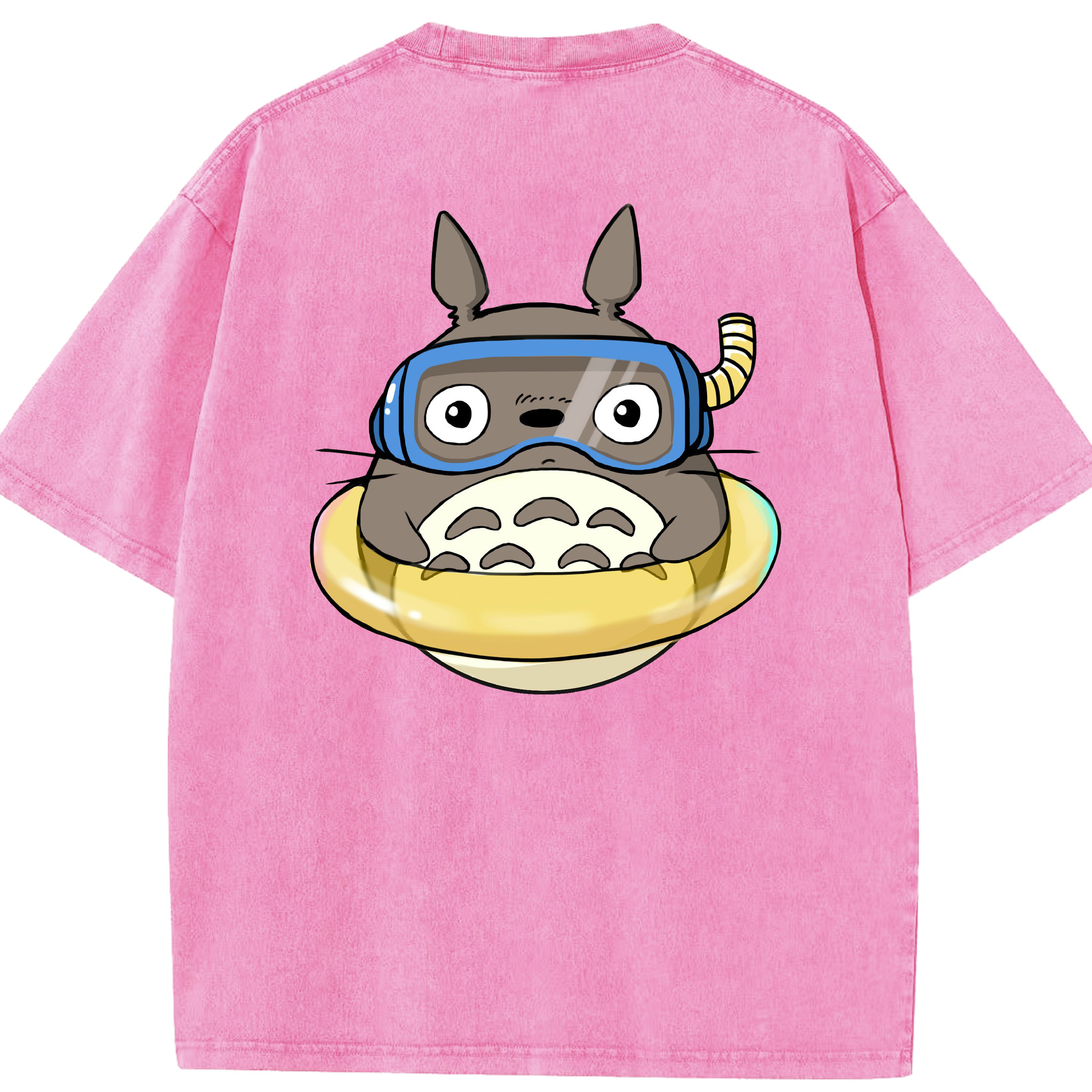（画像用） となりのトトロ 草壁メイ 草壁サツキ My Neighbor Totoro Satsuki Kusakabe Mei Kusakabe 綿100% ヴィンテージ風 半袖Tシャツ（背面プリント）